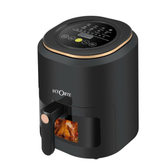 La’FORTE 1400W Digital Air Fryer – 6 Litre XL Capacity | Touch Control Panel | See-Through Window | Oil-Free Frying for Fries, Samosa, Chicken, Paneer & More | Smart Hot Air Circulation Technology | Black & Copper Finish